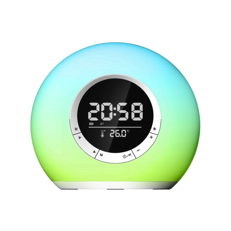 Ασύρματο ηχείο Bluetooth LED & ψηφιακό ρολόι