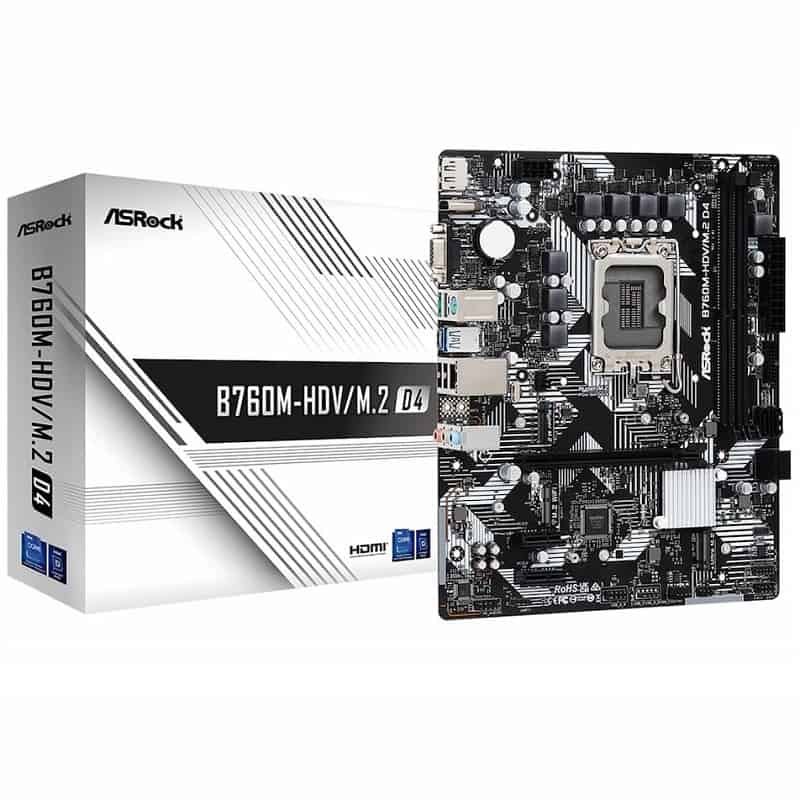 Asrock B760M-HDV D4 M.2 S.1700 Motherboard