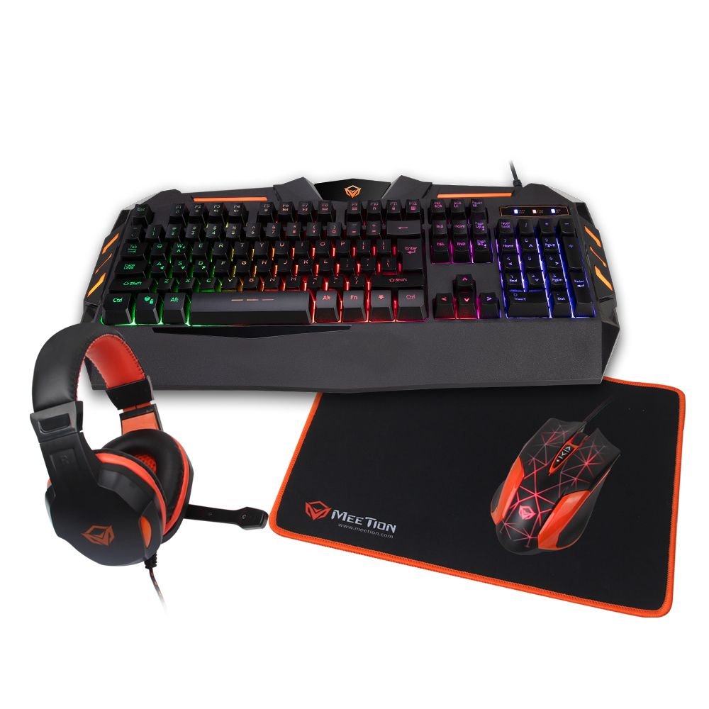 Meetion Σετ Gaming Πληκτρολόγιο με RGB φωτισμό & Ποντίκι (Αγγλικό US)