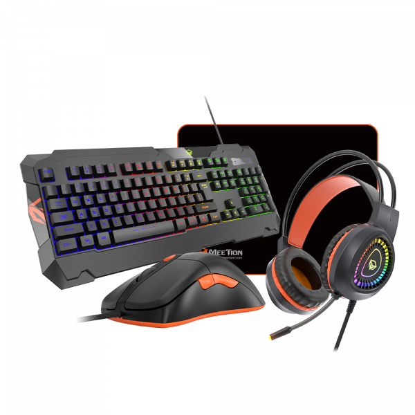 Meetion 4in1 Gaming Πληκτρολόγιο με RGB φωτισμό (Αγγλικό US)