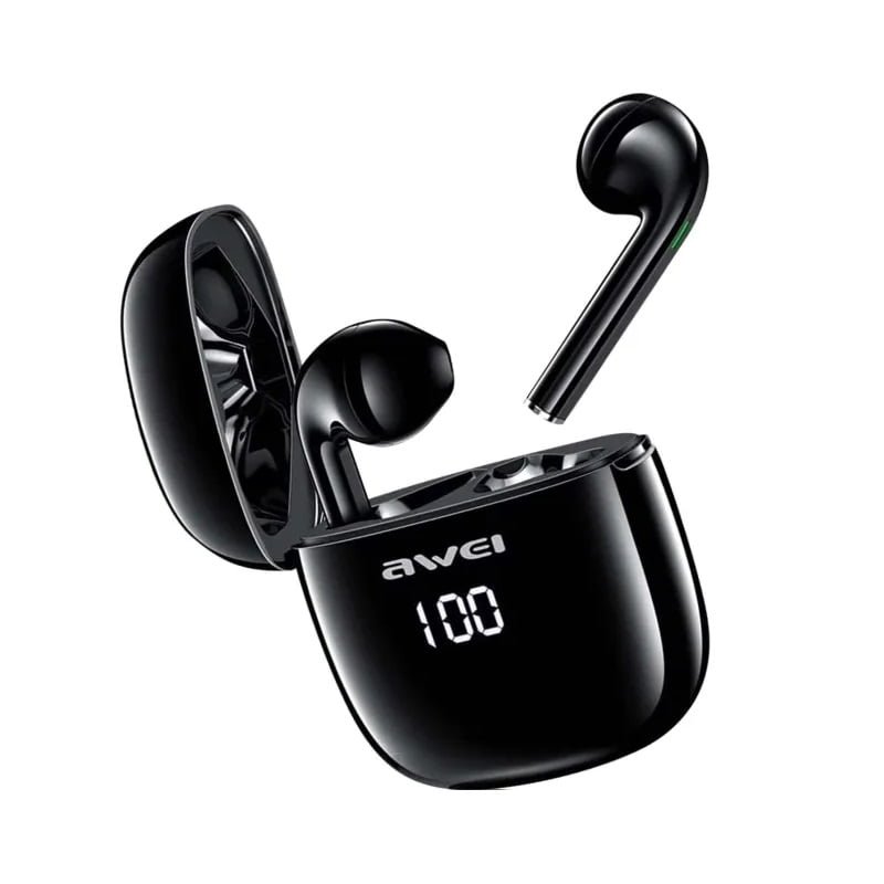 Ασύρματα ακουστικά Bluetooth με θήκη φόρτισης - Awei - Black
