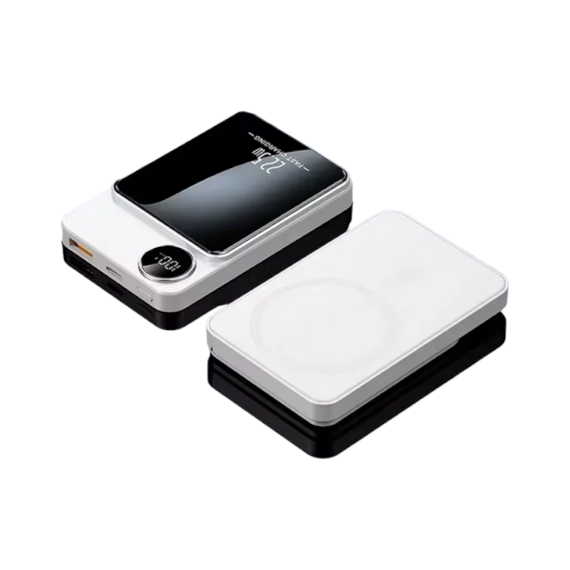 Μαγνητικό Powerbank ασύρματης φόρτισης - λευκό