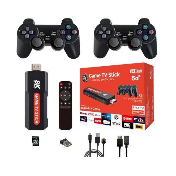 Φορητή κονσόλα παιχνιδιών Stick & TV Box με 2 χειριστήρια